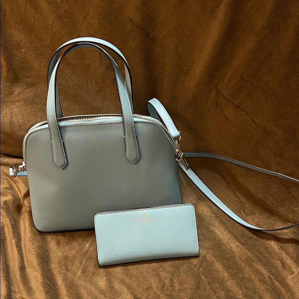 Kate Spade Light Blue Crossbody Bag and Wallet
